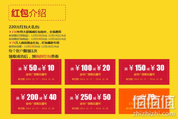 年终大促220元红包来就送