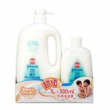 强生 婴儿牛奶沐浴露1L+300ml 苏宁易购价格