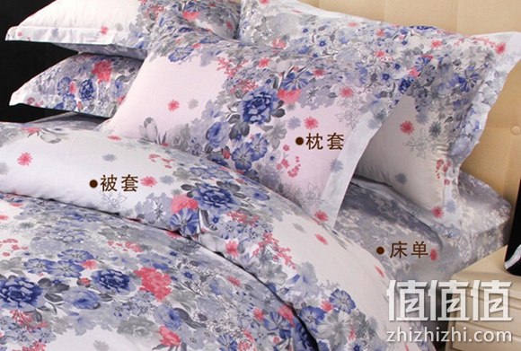 吉祥三宝斜纹印花四件套