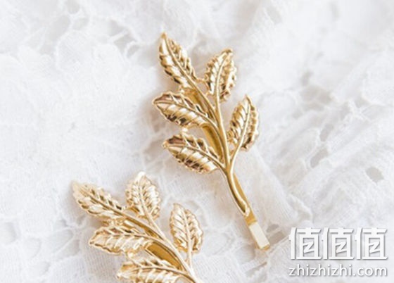 苏心欧美金叶子发夹