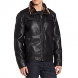 Calvin Klein Men's Faux Moto 男士夹克 美国亚马逊