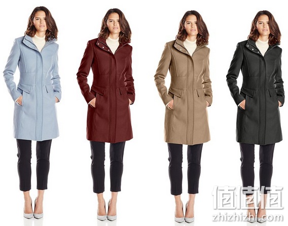 Kenneth Cole 女款羊毛混纺大衣