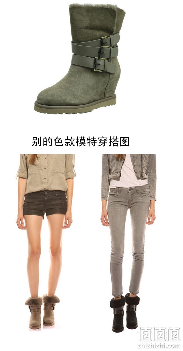 ASH 艾熙 Yes 女款翻毛皮内增高短靴