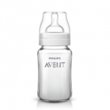 新安怡 SCF647/17 宽口径经典玻璃奶瓶240ml 亚马逊中国价格