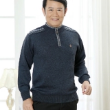 中老年男士加厚高领保暖毛衣