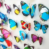COLOR CASA 彩色仿真3D蝴蝶立体墙贴