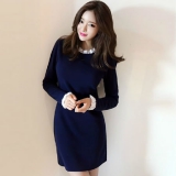 女士修身显瘦加绒打底连衣裙