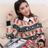 百幕丽 女士长袖套头针织衫