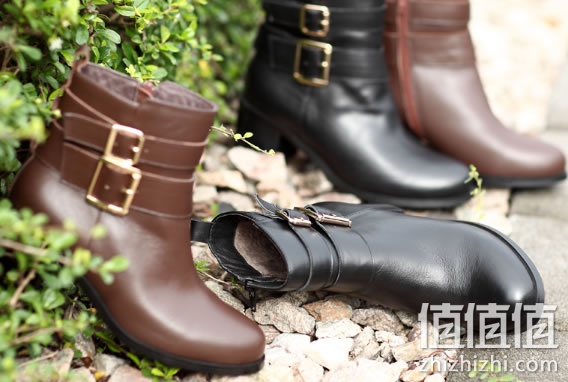 百丽牛皮女低靴