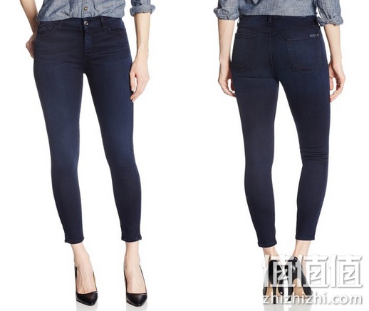 7 For All Mankind 赛文•弗奥曼德女款中腰紧身牛仔裤