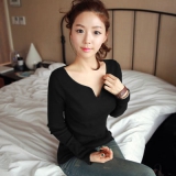 女士加绒加厚修身打底衫