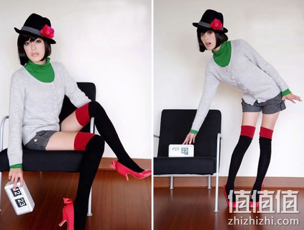 中筒女袜