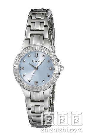 Bulova 宝路华 96R172 浅蓝色表盘镶钻女表