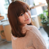 韩版梨花头中长发蓬松修脸