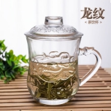 龙纹无铅耐热玻璃茶杯