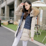 女士中长款修身羽绒服外套