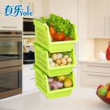 有乐 可叠加多用收纳架套装 3个装