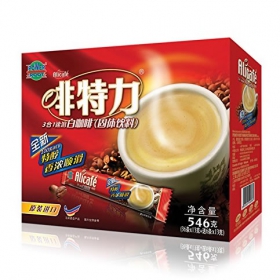 啡特力 3合1速溶白咖啡 546g盒装 亚马逊中国价格