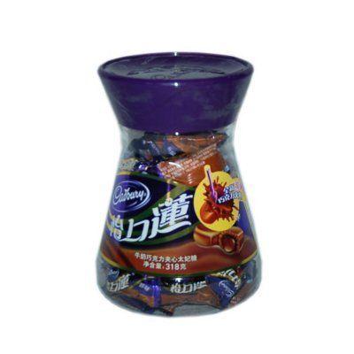怡口莲巧克力味牛奶夹心太妃糖318g/盒 19.9元
