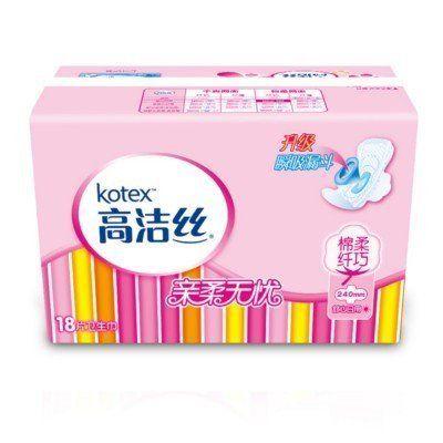 kotex高洁丝纤巧棉柔舒心日用卫生巾240mm*18片 11.8元