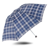 天堂 三折格子晴雨伞