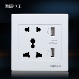 五孔多功能 带双USB插座面板