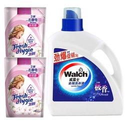29.9元  再次好价 威露士(walch)全效洗衣液3kg+卫新柔顺剂500g*2袋