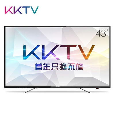 kktv K43 43英寸液晶电视机 8核智能高清硬屏LED平板彩电 1799元 （1899-100 ）