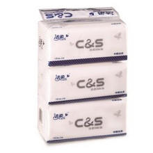 洁柔 C&amp;S 抽纸布艺系列 2层180抽纸面巾*3包 约5.5元 (11，200-100 )