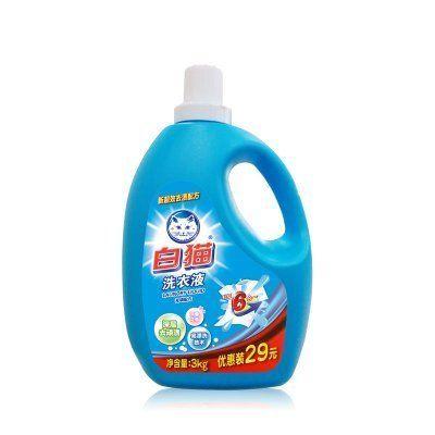 白猫无磷洗衣液3kg 20.6元