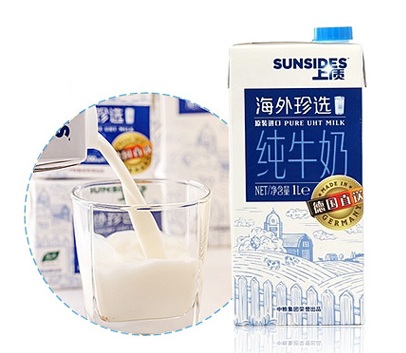 SUNSIDES上质 海外珍选全脂纯牛奶 1L*12 88元