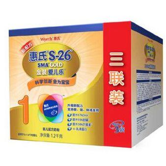 Wyeth 惠氏 S-26  金装爱儿乐婴儿配方奶粉 1200g 230元 （235-5 ）