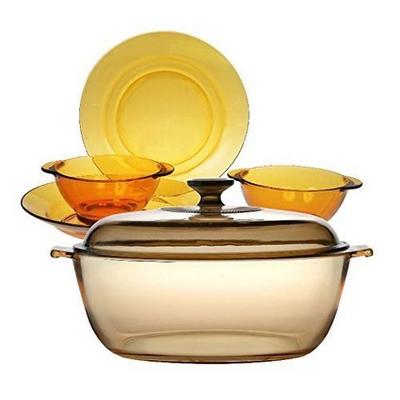 VISIONS 晶彩透明锅 4L+duralex透明餐具4件套组合套装VS-4 LHD514/CN 349元 （Z秒杀）