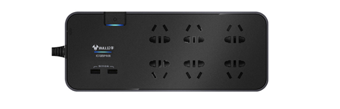 BULL公牛 GN-H306U 3米6孔抗电涌双USB排插 109元  2件9折
