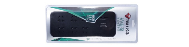 BULL公牛 GN-H306U 3米6孔抗电涌双USB排插 109元  2件9折