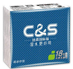 4.9元 C&S 洁柔 布艺圆点系列JM086-02 3层 6抽*18包