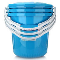 艾莱雅（ailaiya）塑料水桶超值3个装（蓝色） 20L T1247，99元