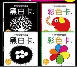 26元  童书 海润阳光 经典版宝宝视觉激发卡 婴幼儿早教卡闪卡 儿童玩具 【套装4盒】适合0—3岁宝宝智力开发黑白卡 彩色卡 母婴育儿启蒙