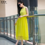 莲香婷 无袖连衣裙
