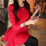欧石蒂嫚 韩版小香风长袖连衣裙