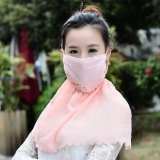 快勤 女士薄款蕾丝透气面罩