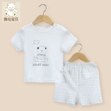 婴幼儿纯棉短袖内衣套装