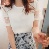 由壹 女士欧根纱雪纺衫