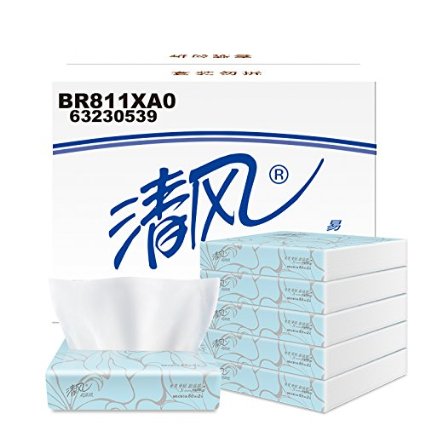清风 超质感抽取式面巾纸抽纸 2层80抽*80包 80元 包邮