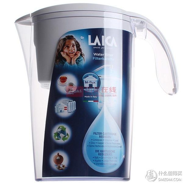 LAICA 莱卡 J703 双导流 滤水壶 2.3L（1壶1芯）99元
