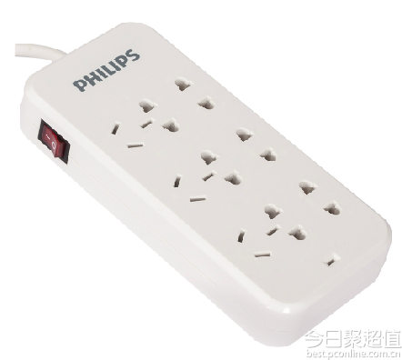 Philips&#x2F;飞利浦 防火阻燃1.8米6位插座 29元 包邮