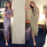 橡姿莎 女士修身吊带包臀连衣裙