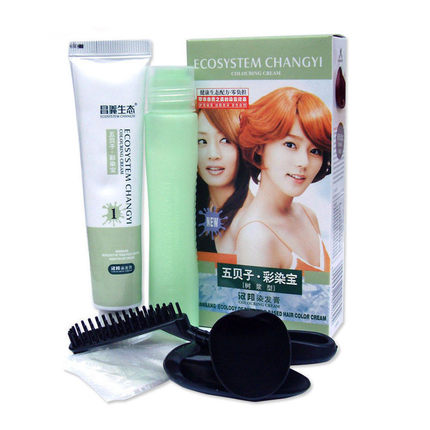 昌义生态 五贝子彩染宝植物染发剂 60ML*2支(含工具) 12.8元 包邮