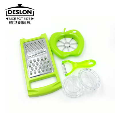 DESLON 德世朗 多用刨、削皮器+分果器+磨蒜器 4件套 15.9元 包邮