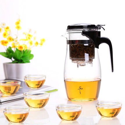 云在青天 玻璃茶具一壶6杯套装 飘逸杯500ML 16.9元 包邮